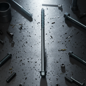 Tornillos de Rosca Parcial de Acero al Carbono Zincado con Cabeza Hexagonal Métrica de Alta Resistencia Clase 4.8/6.8, M6-M12, Estándar DIN/ANSI para Madera - Product Image 1