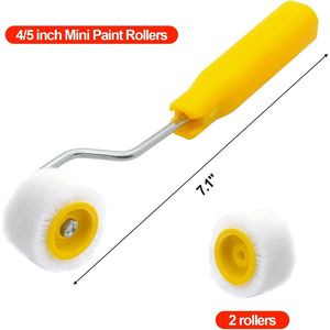 Rulli per Pittura Extra Piccoli da 4/5 Pollici per Ritocchi, Bordi o Angoli, Pennelli in Lana per Dettagli, Strumento per Pittura - Product Image 2