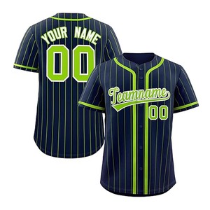 Maillots de baseball à manches courtes respirants de haute qualité, conception personnalisée OEM, impression par transfert thermique, couleurs personnalisées, t-shirt de baseball - Product Image 3