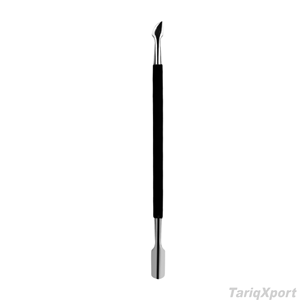 Ensemble de pousse-cuticules et coupe-ongles en acier inoxydable, outil de manucure à double tête, manche noir, qualité professionnelle - Product Image 2