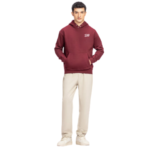 Sweat-shirt à capuche surdimensionné marron personnalisé avec logo pour femme, en molleton épais, coupe décontractée, style streetwear, vente en gros - Product Image 5