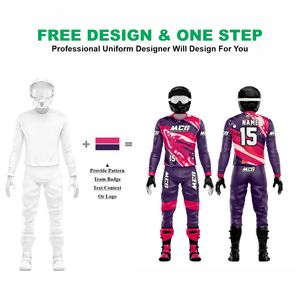 Équipement de course tout-terrain pour motocross, ATV, avec design élégant pour femmes et hommes, tissu extensible 100% personnalisé, impression par sublimation - Product Image 2