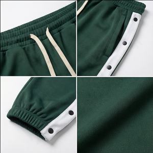 Pantalon boutonné à fente latérale pour hommes, pantalon de basket-ball détachable, pantalon de jogging d'entraînement actif avec rayure latérale pour hommes, vente en gros - Product Image 4