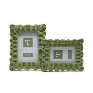 Customized Antique Natural Rattan Photo <b>Frame</b> Rattan Boho Coastal Beach Wood <b>Picture</b> <b>Frame</b> Handmade From Vietnam - Product Image 1