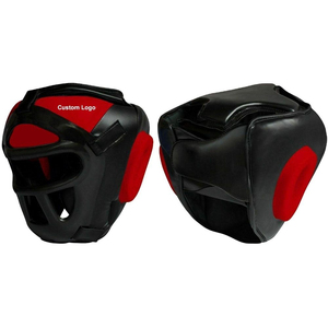 High Quality PU Leather High Quality Leather EVA PU Kickboxing <b>Head</b> Guard for Men and Women's Boxing & MMA <b>Training</b> - Product Image 5