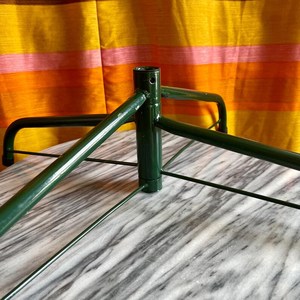 Vintage metal Christmas <b>Tree</b> Stand / green collapsible Xmas <b>tree</b> stand - Product Image 2