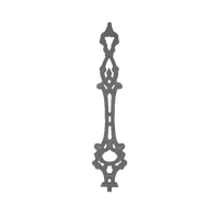 Balustre Géométrique Orné, Garde-corps de Villa de Luxe en Fer, Garde-corps de Balcon Premium, Rampe d'Escalier Moderne Sans Cadre, Résistant à la Rouille, Décoratif