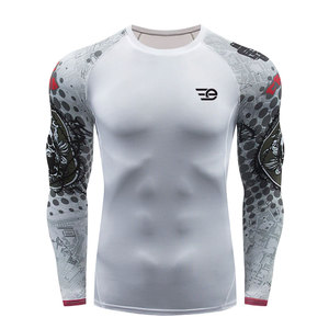 Maillots de surf à manches longues pour hommes, séchage rapide, compression, entraînement sportif, fitness, équipement léger - Product Image 1