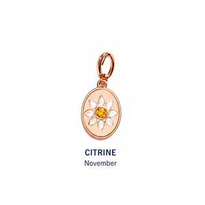 Pendentif en topaze blanche personnalisé OEM en gros, pierre de naissance d'avril, plaqué or rose, breloque ovale en forme de fleur pour la fabrication de bijoux DIY - Product Image 6
