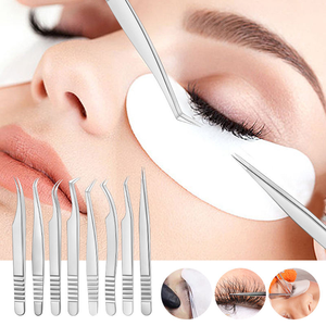 Pince à cils en acier inoxydable RMI en gros avec pointe fine, marque privée, pour l'application des cils - Product Image 4