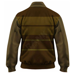 Chaqueta de Invierno para Hombre, Estilo Letterman, con Cuello Alto, Logotipo Frontal Personalizable, de Forro Polar Ecológico, en Oferta - Product Image 2