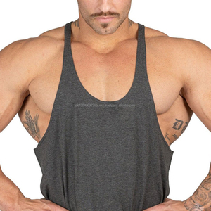 Débardeur de sport respirant de haute qualité, directement de l'usine, pour hommes, décontracté, couleur unie, tissu tricoté uni, taille XL, vêtements de fitness pour adultes - Product Image 4