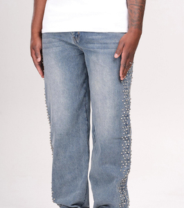 Pantalones Vaqueros de Mezclilla para Hombre, Corte Ajustado, Casuales, Modernos, Cinco Bolsillos, Estilo Urbano, Uso Diario, Mezclilla Suave, Personalizados - Product Image 5