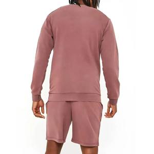 Nouvel Arrivage 2026 – Ensemble d'été pour homme rose poudré délavé à l'acide – T-shirt et short surdimensionnés 100 % coton épais – Ensemble vintage - Product Image 4