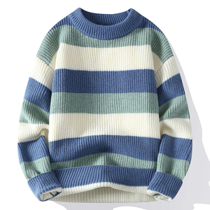 <b>Men</b> Button Shoulder Knit Sweater Soft Warm Crew Neck <b>Long</b> Sleeve Casual Comfortable Daily Wear Autumn Winter Custom Factory - Product Image 5