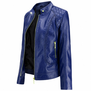 Chaqueta de Cuero Premium para Mujer, Cuero Genuino de Alta Calidad, Corte Ajustado, Logotipo Personalizado, Manga Larga, Venta al Por Mayor, Moda de Invierno para Exteriores - Product Image 1