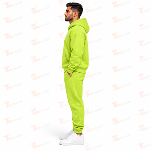 Survêtement personnalisé pour hommes 100% coton Surdimensionné de jogging épais Ensemble pantalon de survêtement et sweat à capuche en polaire pour hommes - Product Image 3