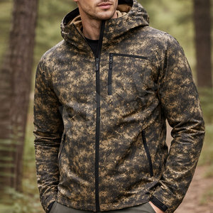 Chaqueta de Caza de Camuflaje para Hombre, de Tela Suave, Manga Larga, Resistente al Viento, para Otoño - Product Image 6