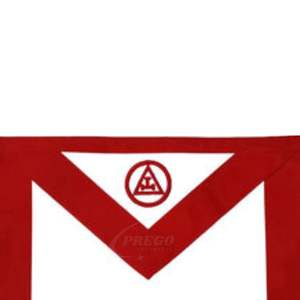 Nouvel tablier de chapitre Royal Arch - Insigne triple tau rouge avec cordons, tabliers de regalia maçonniques à vendre - Product Image 2