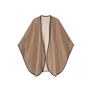 2025 Nueva colección Avena/gris suave transpirable Cachemira capa Mujer invierno calentado moda capas Nappa cuero ajuste bajo MOQ OEM - Product Image 3