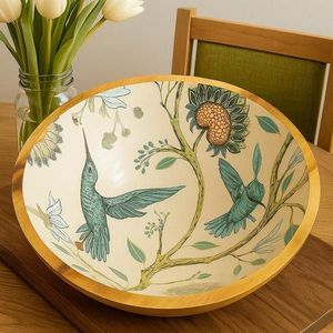 ชามไม้เคลือบอีนาเมลดีไซน์พรีเมียม ชามสลัดไม้เคลือบอีนาเมล ชามไม้มะม่วง ชามไม้กระถินณรงค์ ราคาขายส่งจากโรงงาน - Product Image 4