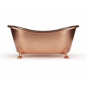 Bañera de cobre antiguo martillado a mano con pedestal, bañera ovalada de metal de lujo para baño, excelente precio. - Product Image 4