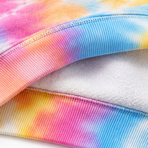 Sweat-shirt tie-dye teint réactif en molleton bouclette à col rond, style athleisure, streetwear et décontracté, fournisseur de vêtements en gros - Product Image 5
