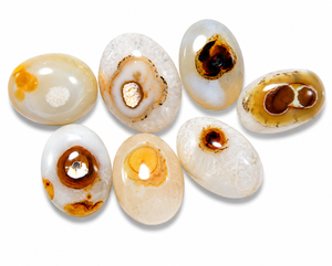 Yemeni <b>Aqeeq</b> Sulemani Hakik Natural Eye Agate Cabochon Oval Shape Loose Gemstone for Jewelry Making - Product Image 1
