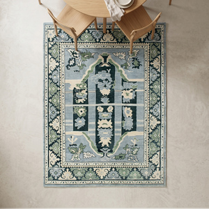Alfombra de Lana de Lujo Clásica Anudada a Mano con Diseño Decorativo de Patrón Floral Geométrico para Sala de Estar y Dormitorio - Product Image 3