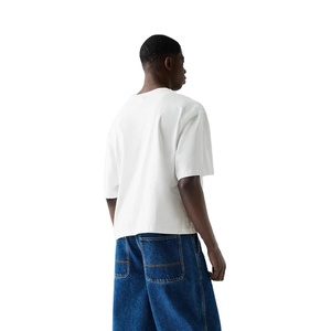 T-shirt personnalisé pour homme 100 % coton, coupe oversize, vente en gros, streetwear uni, logo personnalisé, grandes tailles, épaules tombantes, coupe ample - Product Image 2