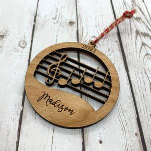 Ornements de Noël en bois en gros, faits à la main, découpés au laser, décorations modernes personnalisées imprimées pour l'arbre, écologiques, pour les fêtes - Product Image 3