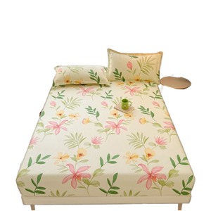 Parure de draps en coton imprimé 200 fils, 3 pièces, luxe, avec élastique, pour un confort optimal - Product Image 2