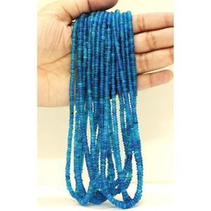 Cuentas redondas lisas de ópalo etíope azul neón de calidad AAA, cuentas lisas de ópalo etíope azul neón brillante de 3-6 mm, calidad superior - Product Image 1