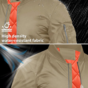 Blouson bomber pour homme, style fermeture éclair, logo personnalisé OEM, fermeture éclair sur le devant, manches longues, poignets élastiques. - Product Image 5