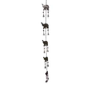 Classic Elephant Iron Rustic <b>Bell</b> with Strong Metal Construction for Outdoor Decoration and Animal Identification Use for Export - Product Image 1