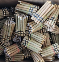 Rouleaux de feuilles de Tendu en ébène Pointes en bois et en verre Tubes de cônes de feuilles de palmier en ébène à combustion super lente Roulés à la main Rouleaux de feuilles naturelles en vrac