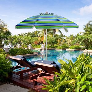 6.5 Feet <b>Beach</b> Umbrella with Carry <b>Bag</b> <b>Lightweight</b> and Convenient No Weight Base Required - Product Image 6