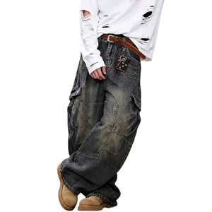 Jeans en denim pour homme, coupe classique, logo personnalisé OEM, pantalon droit classique - Product Image 1