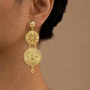 Wholesale 14K 18K 24K <b>Gold</b> Plated Forming <b>Dangle</b> <b>Earrings</b> Fashion <b>Dangle</b> <b>Earrings</b> African & Turkish Design <b>Gold</b> Filled <b>Earrings</b> - Product Image 3