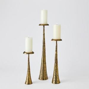 Latest Pillar Candle Holder Set of 3 <b>Silver</b> Gold Black Finish Modern Decor <b>Candlestick</b> Stand For Table Display Durable Designs - Product Image 2
