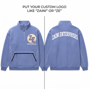Premium 240g Polyester Fleece Embossed <b>Running</b> <b>Jacket</b> Half Zip Lavender Men's Autumn Thin Custom Logo Front/Back - Product Image 1