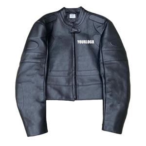 Veste bomber en cuir décontractée de haute qualité Vigour Fashion pour hommes, logo personnalisé, design vierge, PU, grandes tailles, vestes pour hommes - Product Image 5