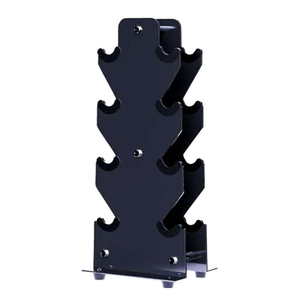 DW Sports Support de rangement <span class=keywords><strong>vertical</strong></span> hexagonal pour haltères, 4 niveaux, pour 8 haltères, pour salle de sport à domicile, présentoir de sécurité pour poids - Product Image 3