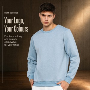 เสื้อสเวตเชิ้ตคอกลมโอเวอร์ไซส์ หนัก 400 กรัม ผ้าฟลีซ 100% คอตตอน สำหรับผู้ชาย ใส่ในฤดูหนาว แบบหนา สีพื้น สไตล์สตรีทแวร์ - Product Image 4