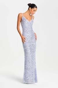 Robe de soirée moulante et confortable pour femme, brodée de sequins, idéale pour les soirées et les clubs, taille naturelle, écologique - Product Image 3
