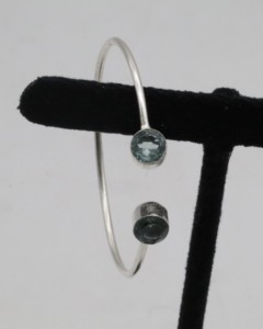 Zircon <b>Cuff</b> Bangles with German <b>Silver</b>, Adjustable Open <b>Cuff</b> <b>Bracelet</b>, Sparkling Zircon Stone Bangle Jewelry for Women - Product Image 2