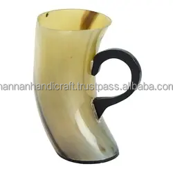 Meilleure vente 100% vraie tasse en corne de buffle fabriquée à la main en couleur naturelle pour la bière et le vin tasse en corne de Style animal de haute qualité - Product Image 2