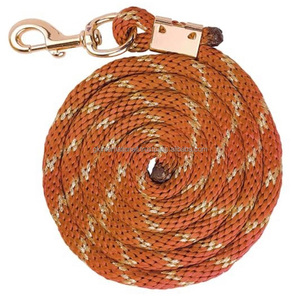 Cuerda de plomo para caballos Cuerda de plomo de caballo duradera hecha a mano personalizada con gancho de clip de latón resistente - Product Image 4