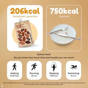 Conveniente reemplazo de comida líquida de 15 segundos Paquete de polvo de batido de sal marina de chocolate instantáneo Conveniente sopa instantánea - Product Image 3