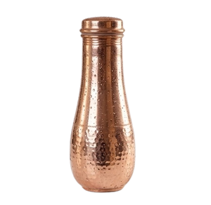 Bouteille d'eau en cuivre poli brillant, design minimaliste, portable, pour les voyages et la randonnée, vaisselle de voyage, bouteille en cuivre poli brillant - Product Image 2